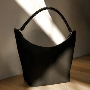 Jenni Kayne Classic Black Canvas Tote. Sleek Minimalist Design